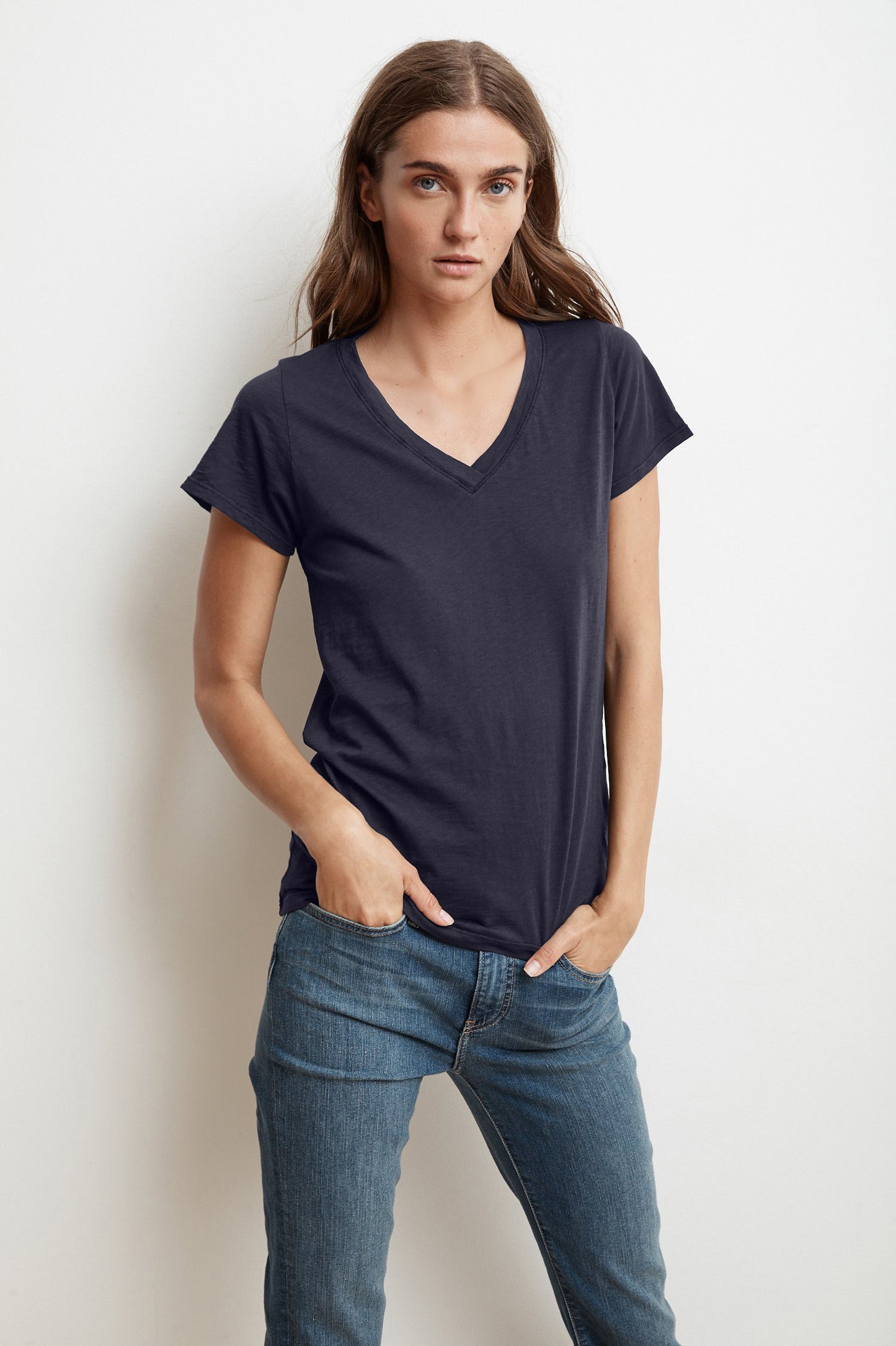 JILL COTTON SLUB T-SHIRT IN INK