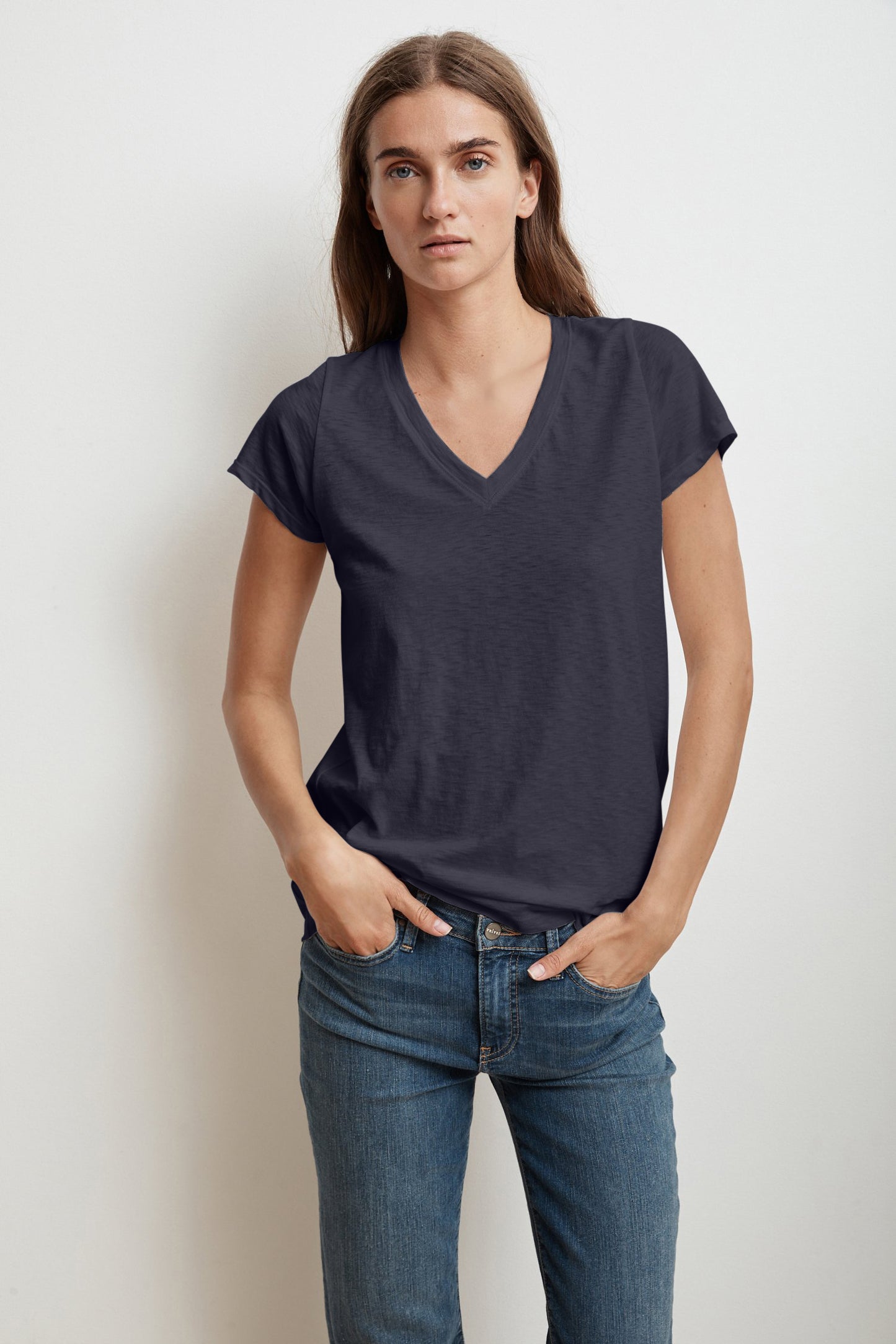 JILL COTTON SLUB T-SHIRT IN INK