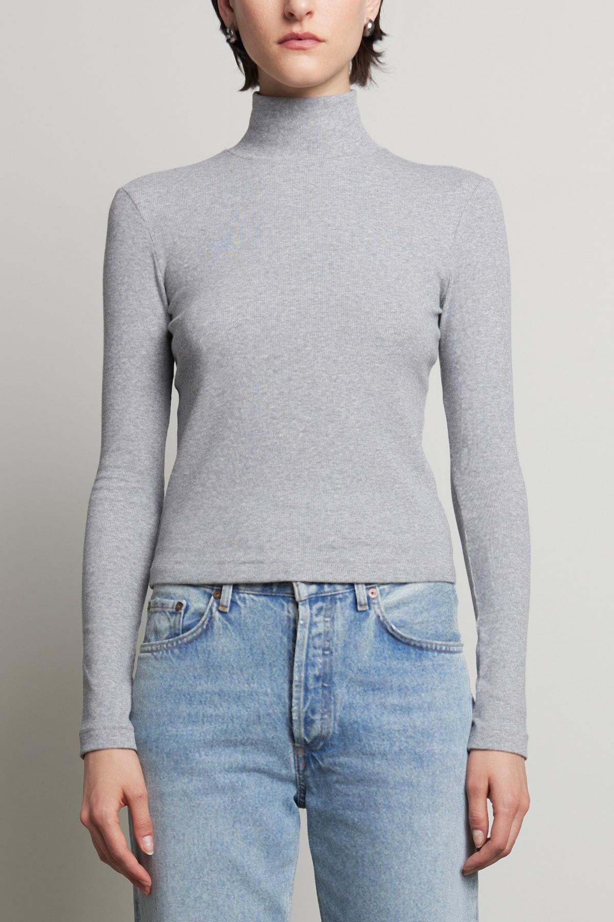 Helm Turtleneck in Heather Grey