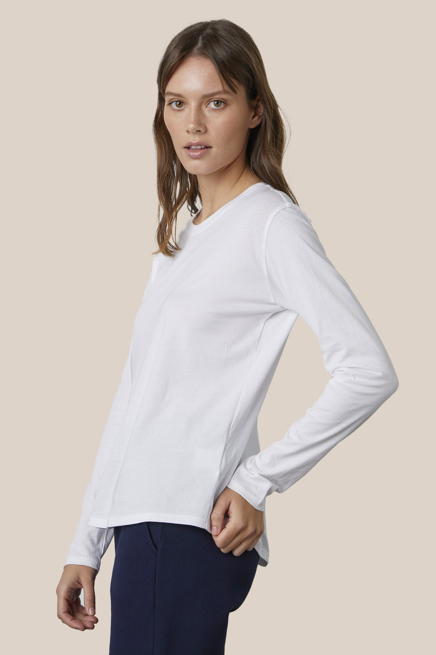DANIELA WHISPER COTTON T-SHIRT IN WHITE