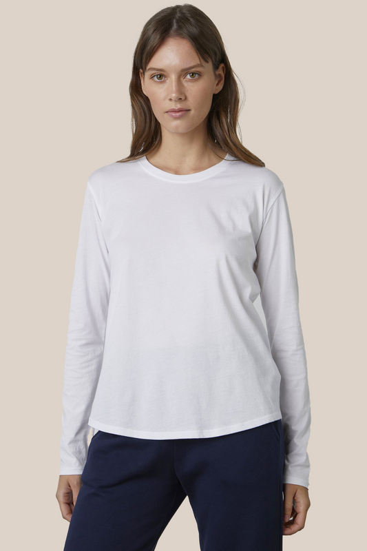 DANIELA WHISPER COTTON T-SHIRT IN WHITE