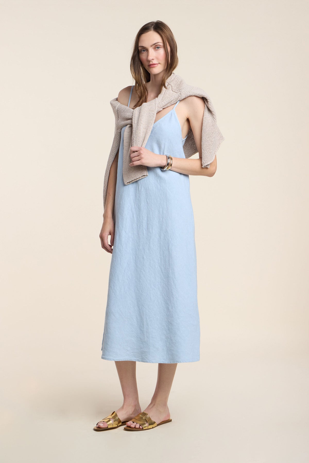 HOPE HEAVY LINEN DRESS IN BILLOW