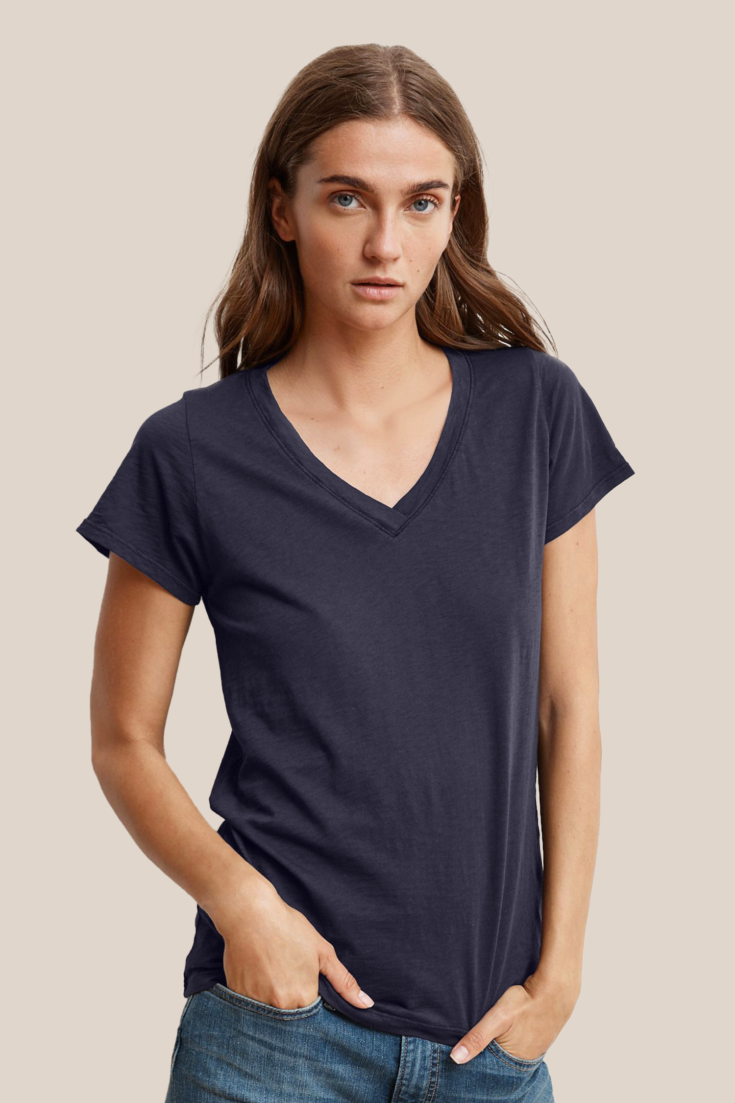 JILL COTTON SLUB T SHIRT INK