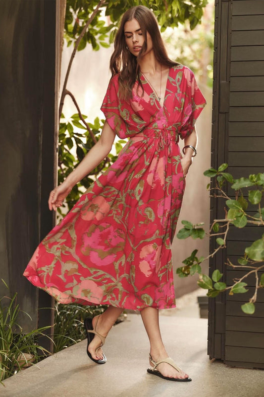 LEILANI DRESS IN ROSE VINES