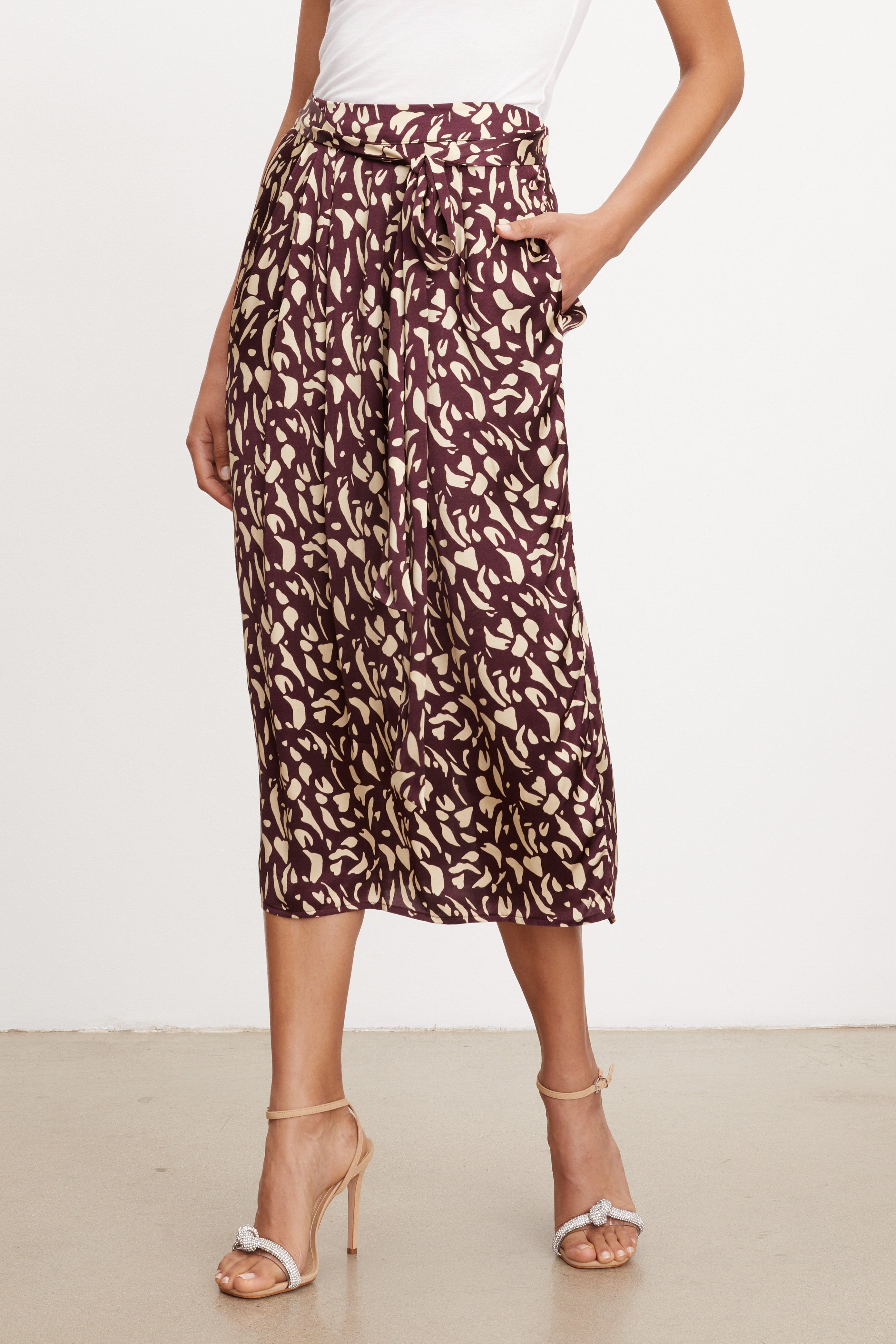 Leopard print velvet outlet skirt