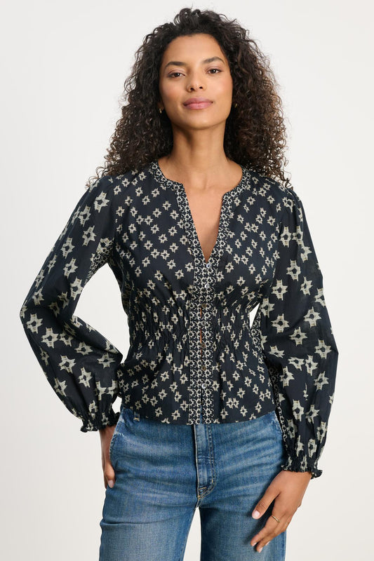 CHARLOTTE TOP IN MIDNIGHT