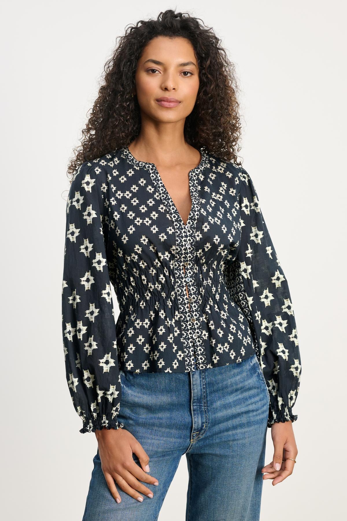 CHARLOTTE TOP IN MIDNIGHT