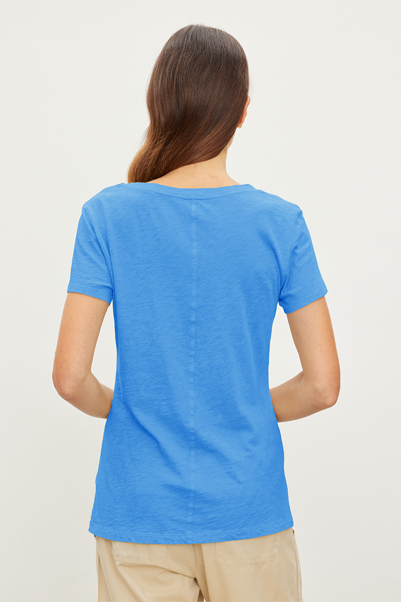 LILITH COTTON SLUB T-SHIRT IN MARINE