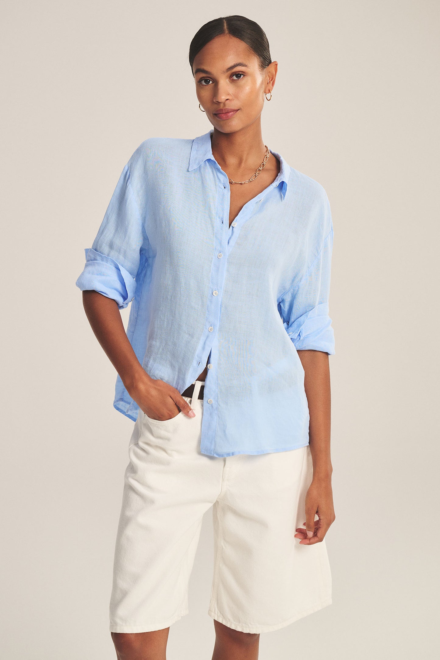 BRIGHTON LINEN SHIRT IN SAILBOAT