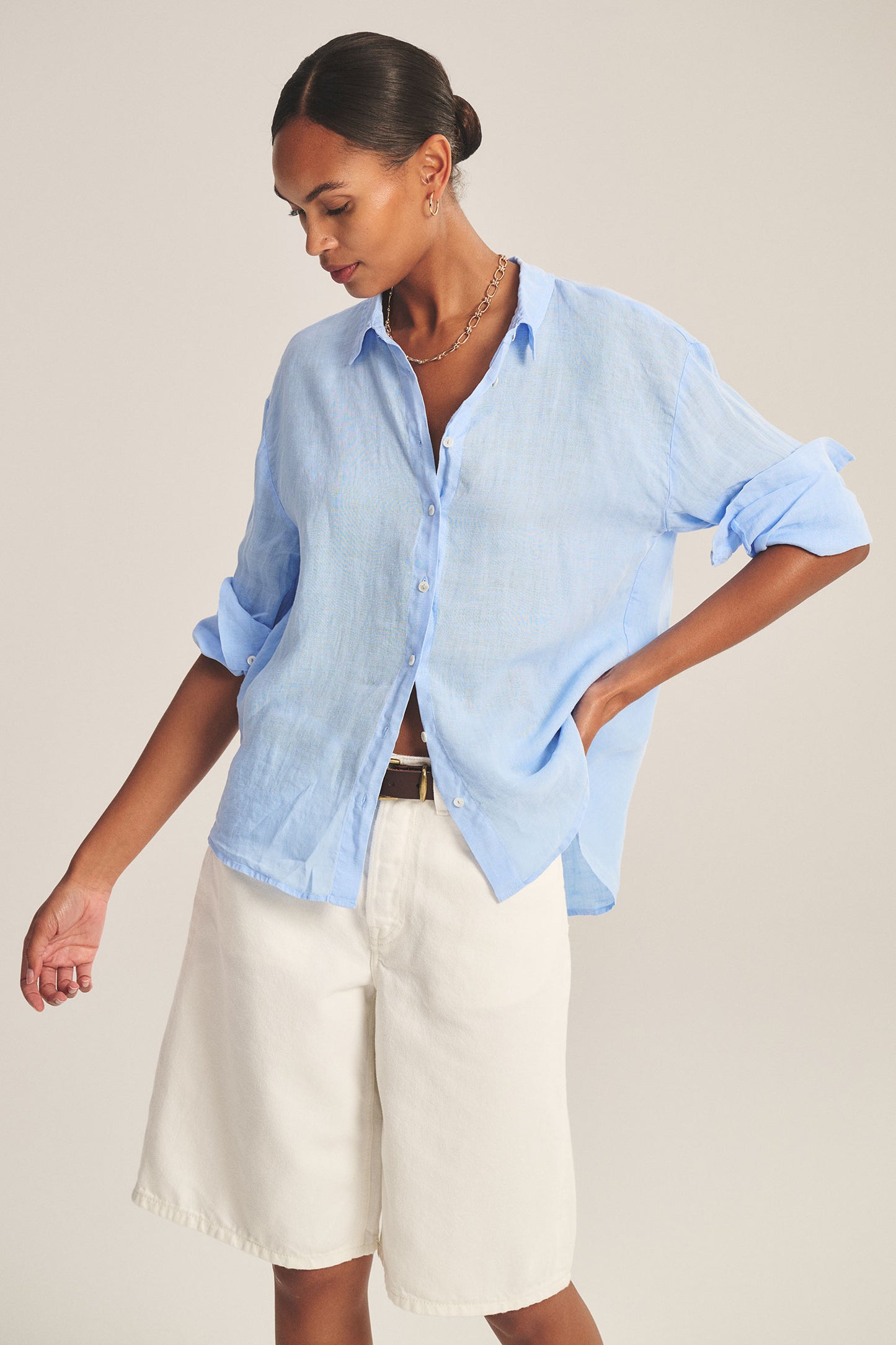 BRIGHTON LINEN SHIRT IN SAILBOAT
