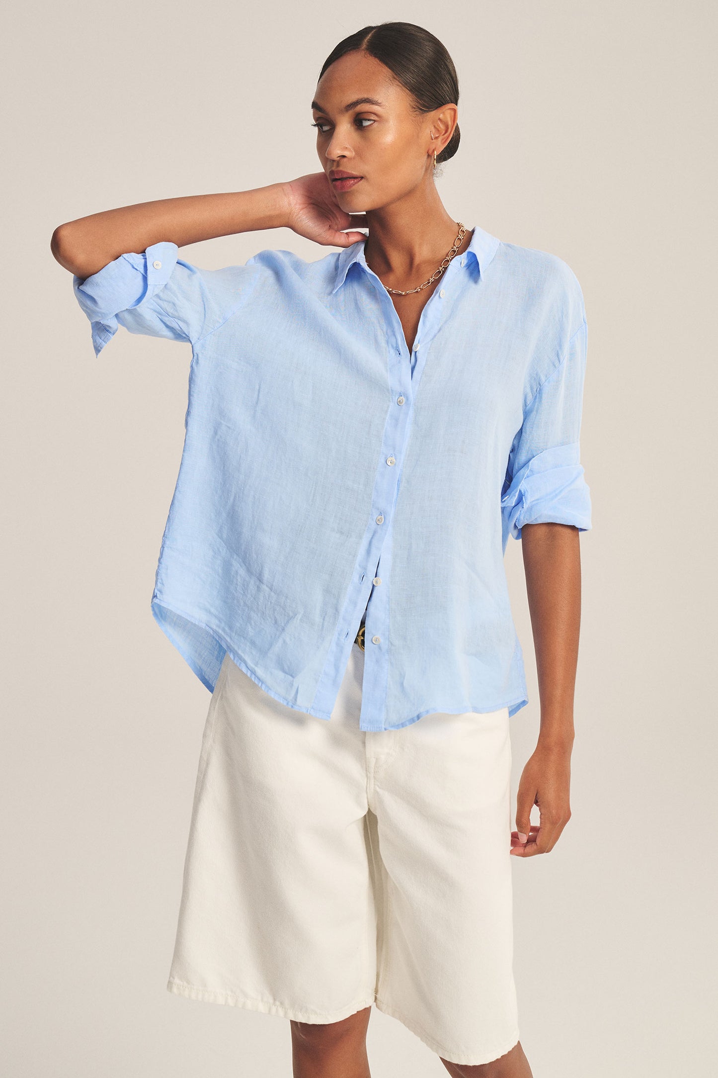BRIGHTON LINEN SHIRT IN SAILBOAT