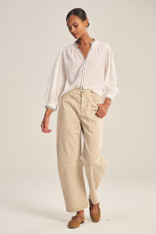 BRYLIE TROUSER IN SANDED TWILL