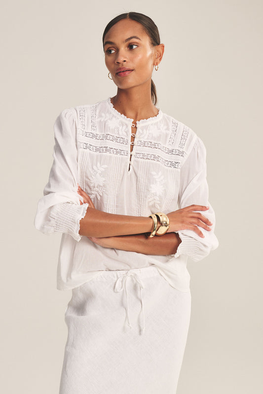 BYRDIE SHIRT IN WHITE