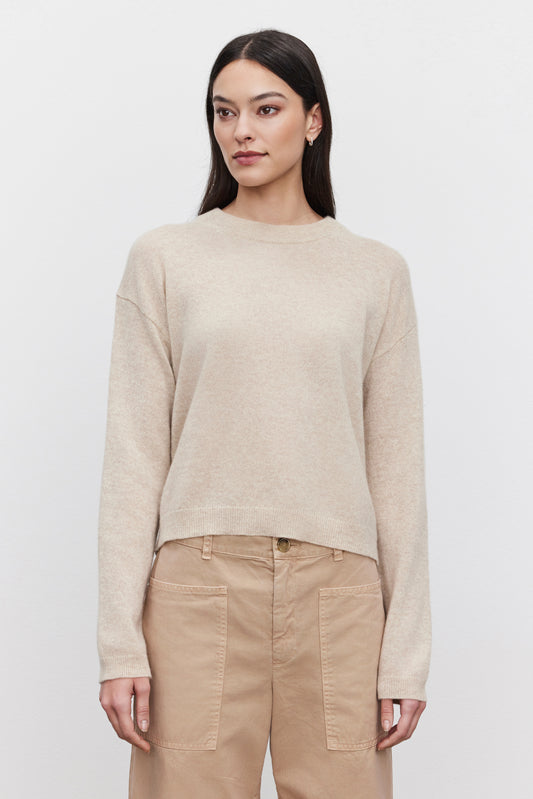 BROOKLYN CASHMERE SWEATER IN SAND