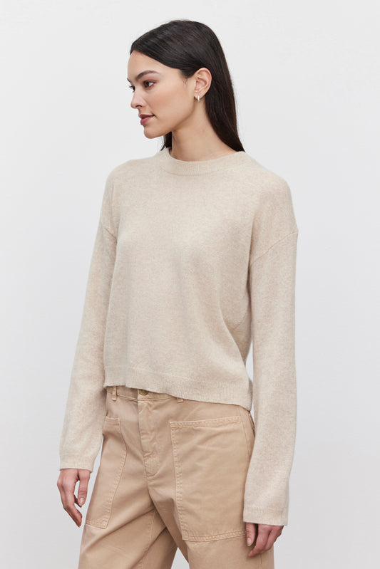 BROOKLYN CASHMERE SWEATER IN SAND