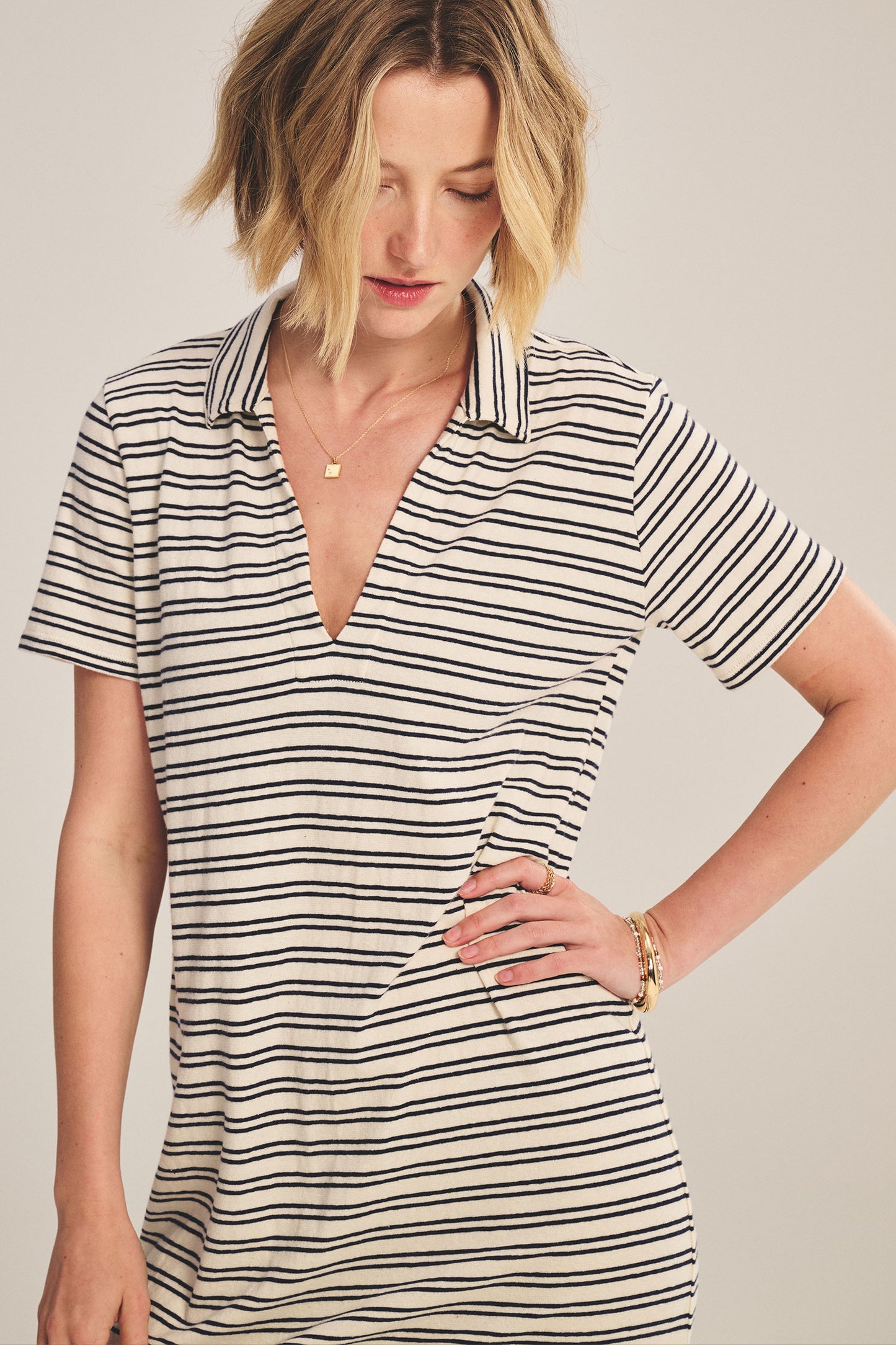 CORIN DRESS IN NAVY