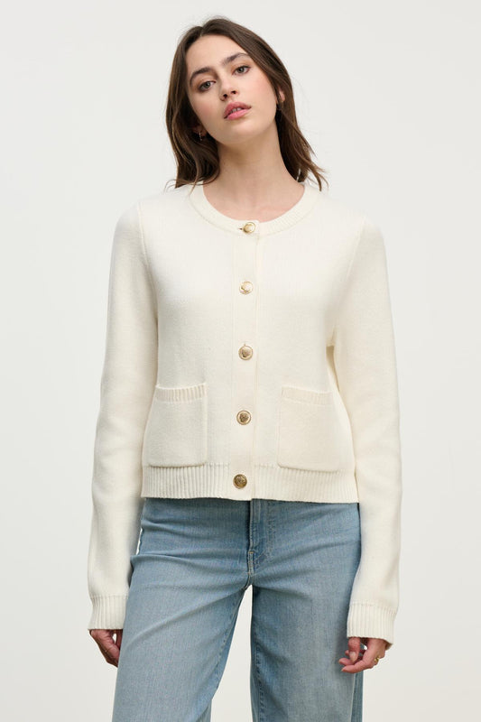 MAHAL CARDIGAN IN MILK