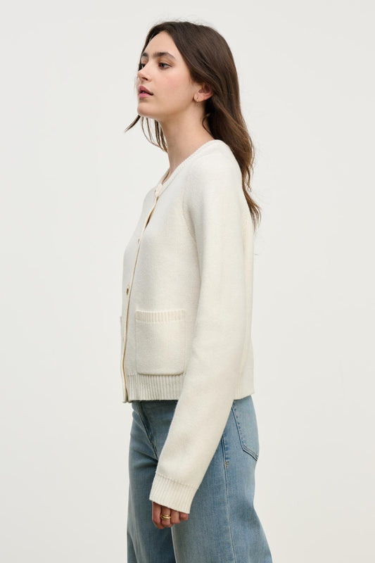 MAHAL CARDIGAN IN MILK