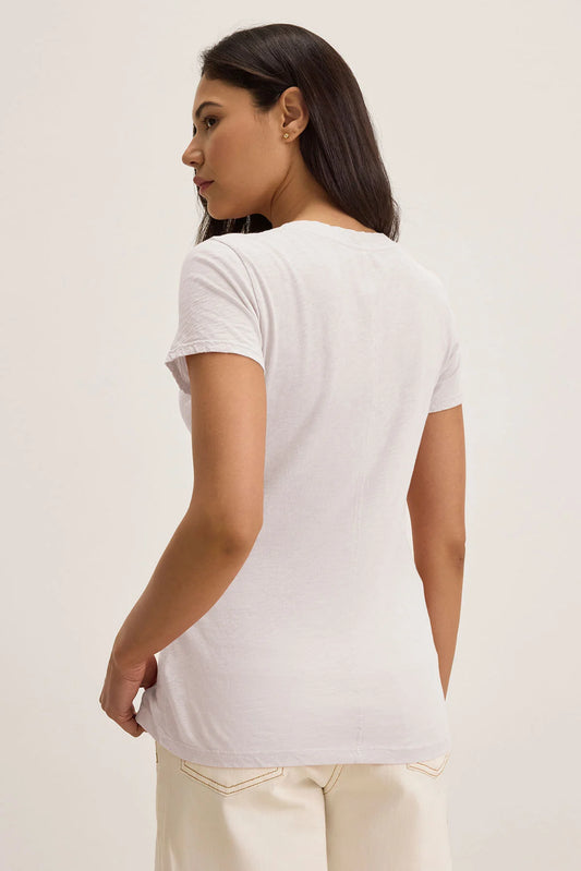 LILITH COTTON SLUB T-SHIRT IN WHITE