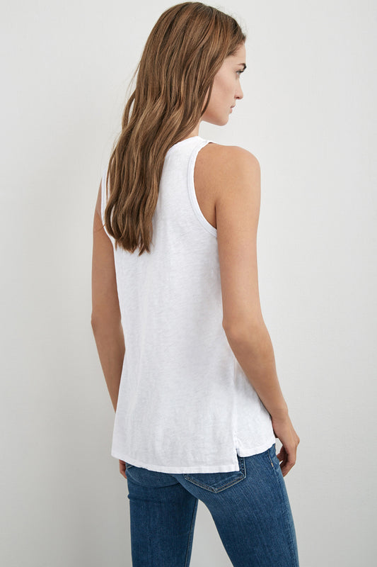 HARDY COTTON SLUB TOP IN WHITE