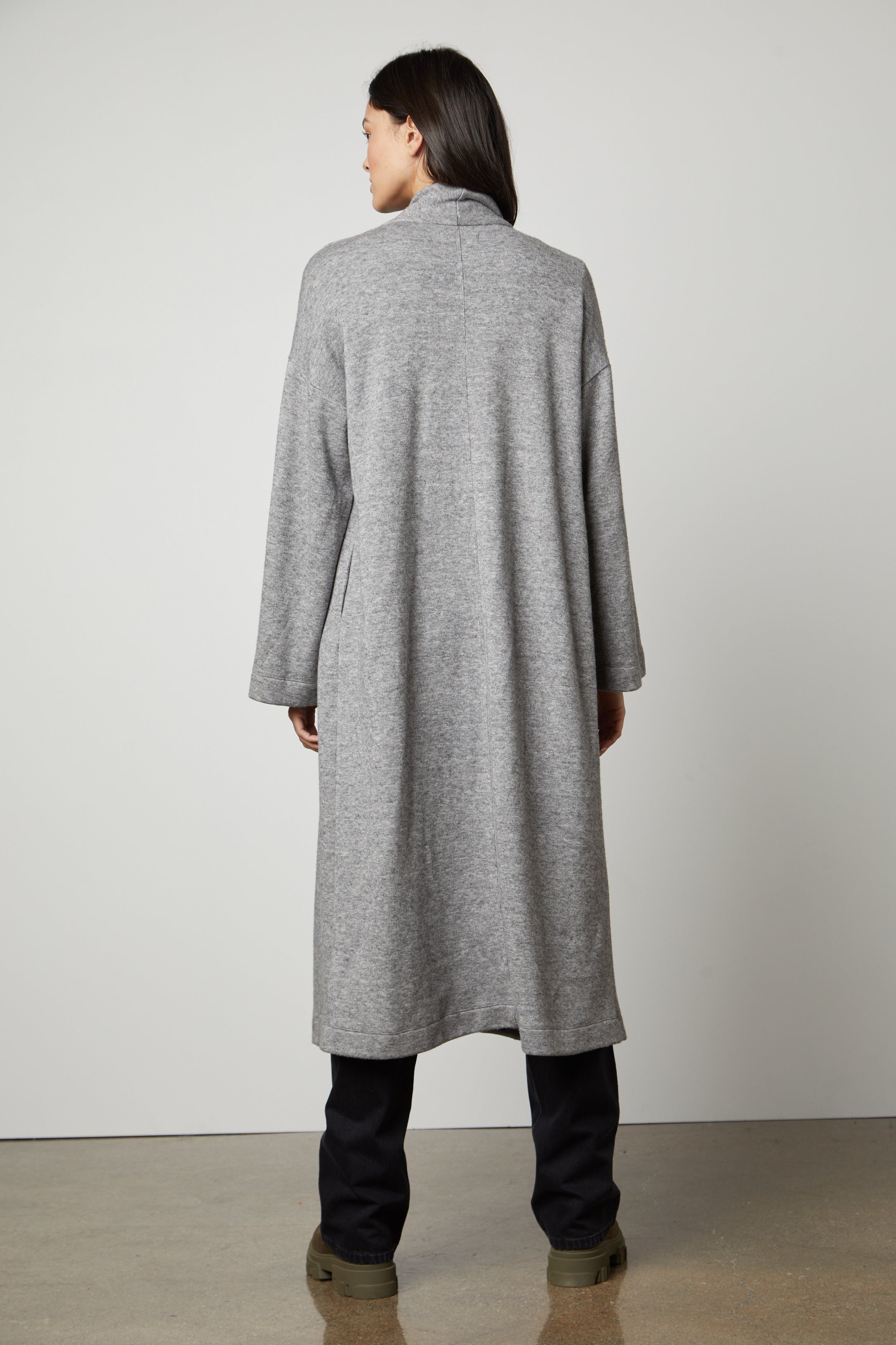 Long gray outlet duster cardigan