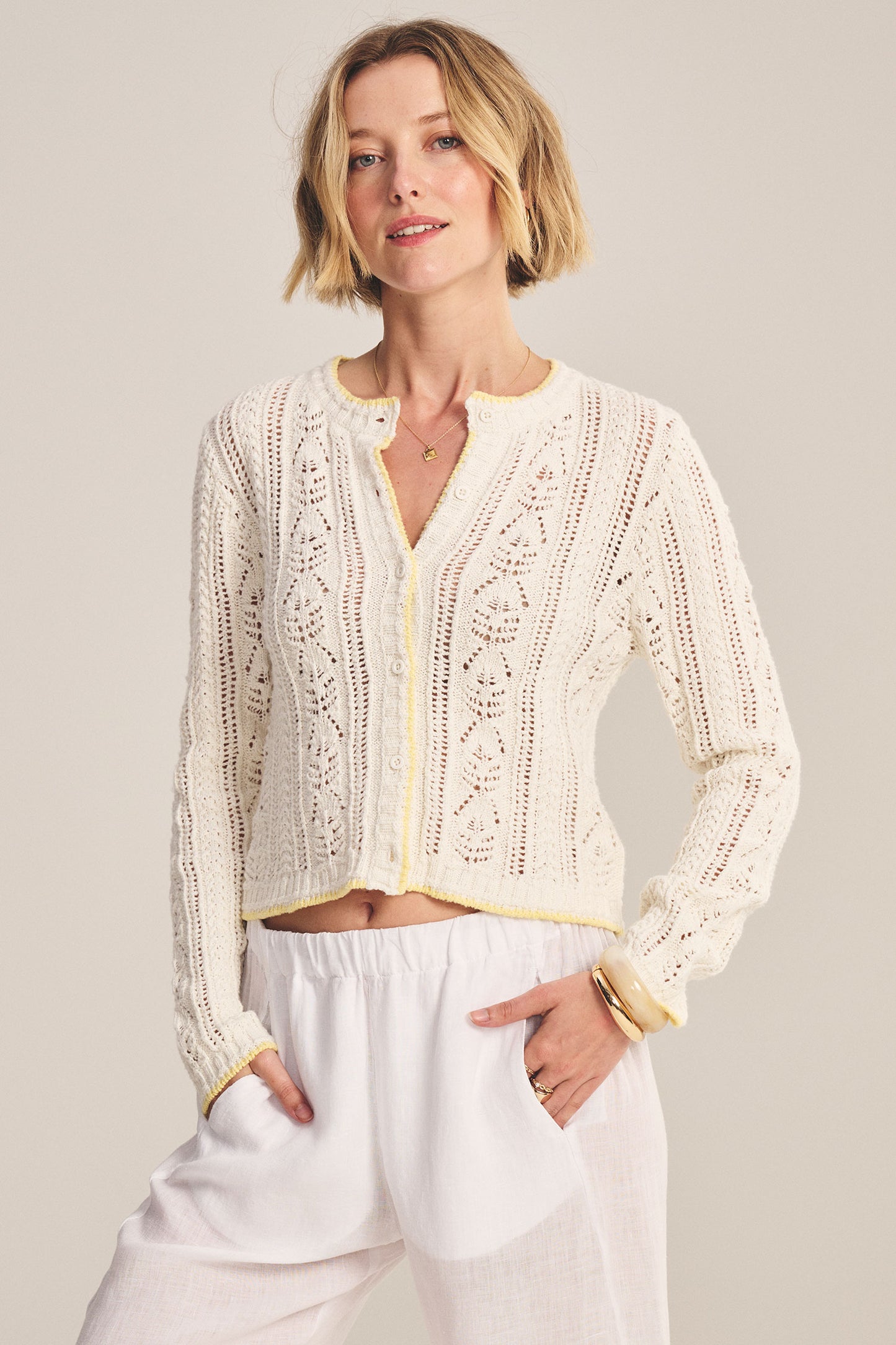 DAISY CARDIGAN IN IVORY