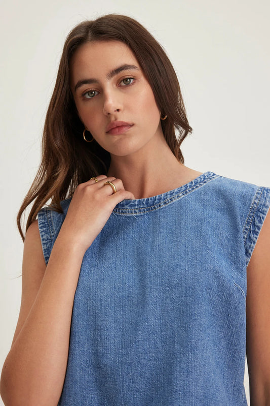 LOREN TOP IN INDIGO