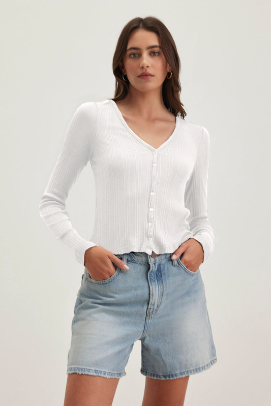 DREW CARDIGAN IN WHITE