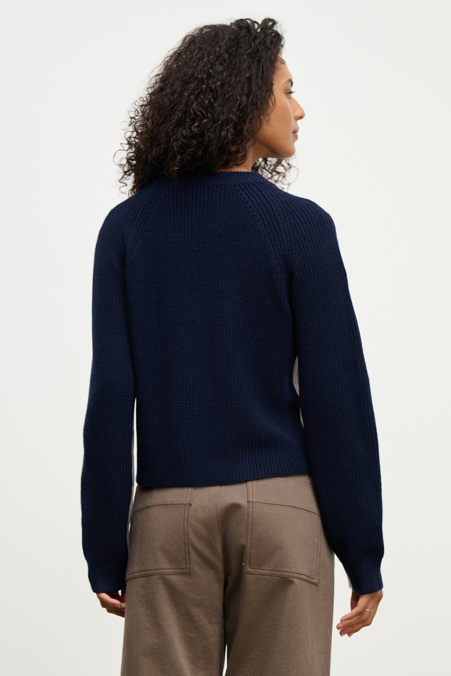SAVANNAH SWEATER IN NAVY/LIGHT GREY
