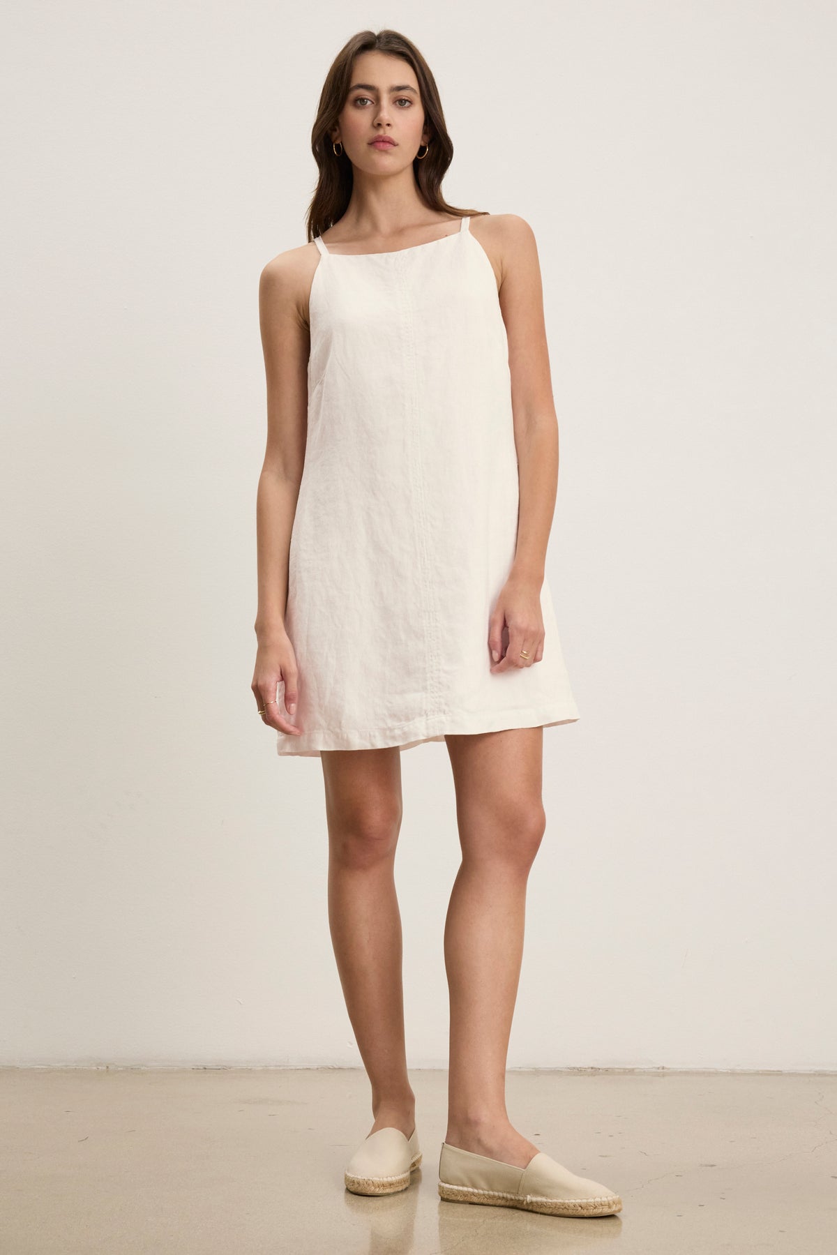 NARA LINEN DRESS CHALK