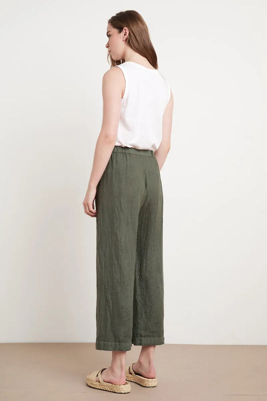 LOLA LINEN TROUSER IN ELM