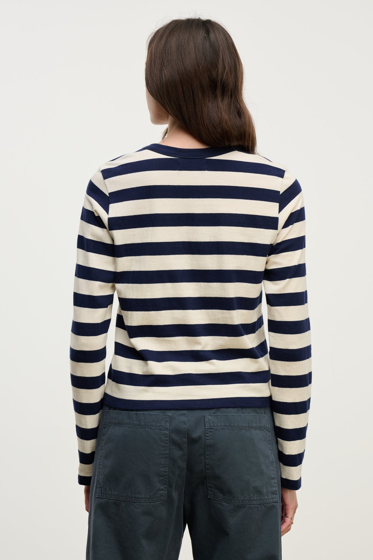 MAYA TOP NAVY STRIPE