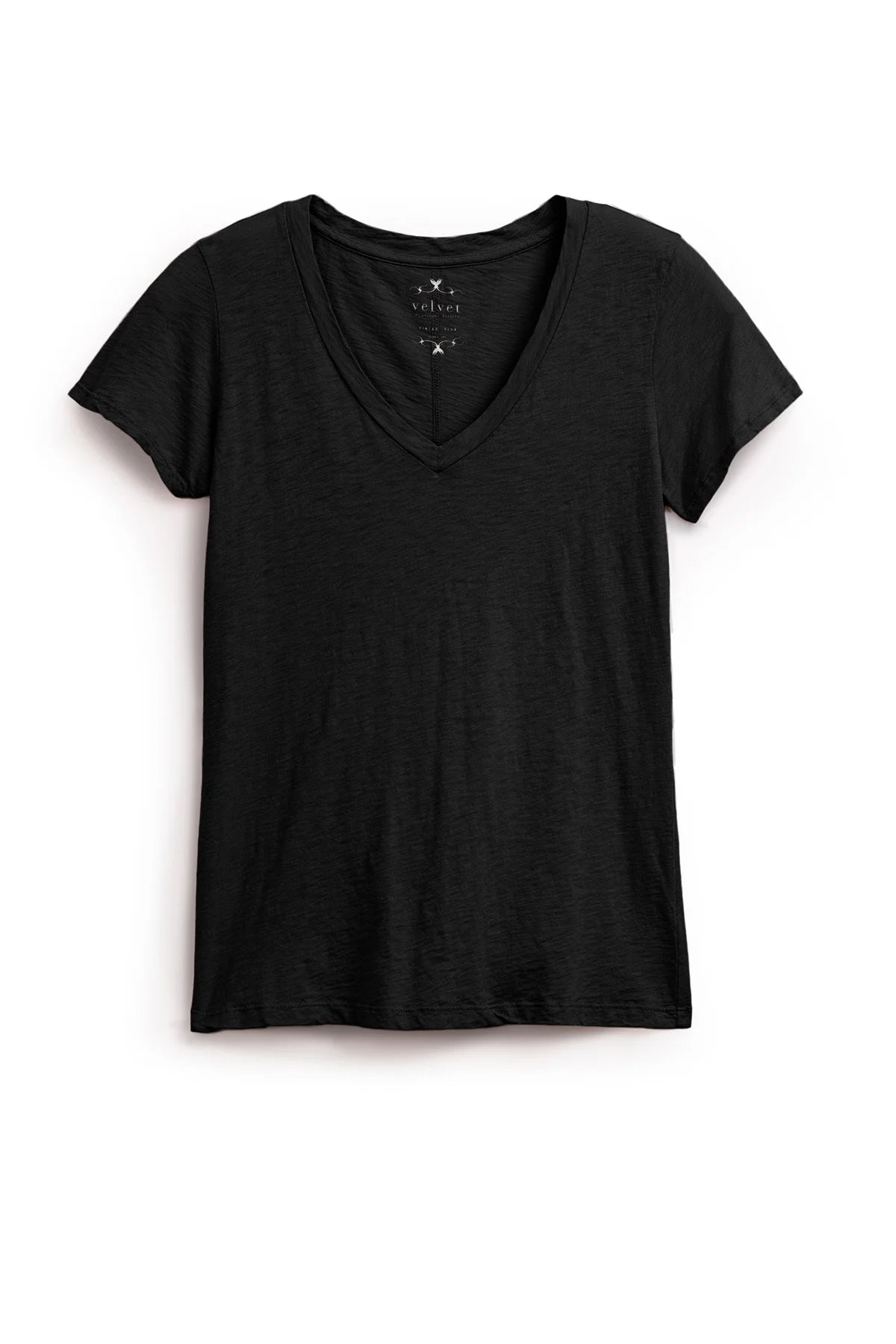 LILITH COTTON SLUB T-SHIRT IN BLACK