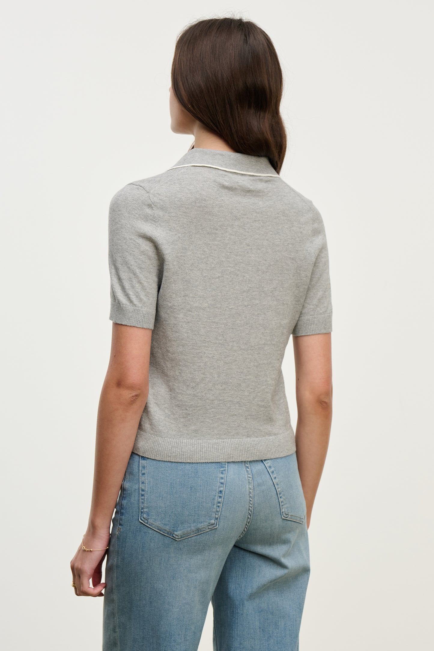 ABELA TOP IN LIGHT HEATHER