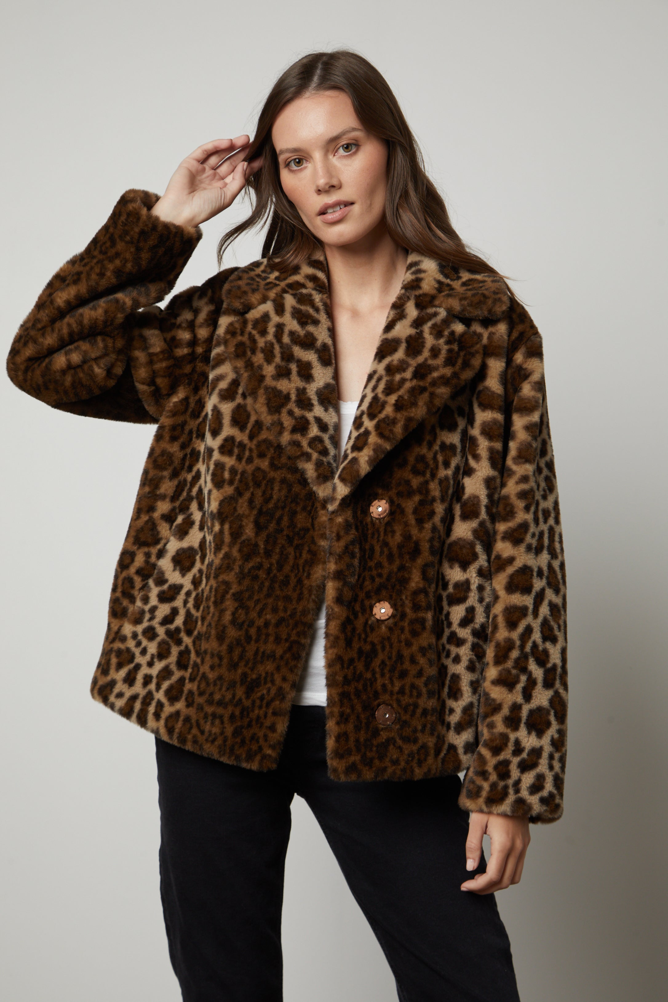 AMANI JACKET IN LEOPARD Velvet by Graham Spencer