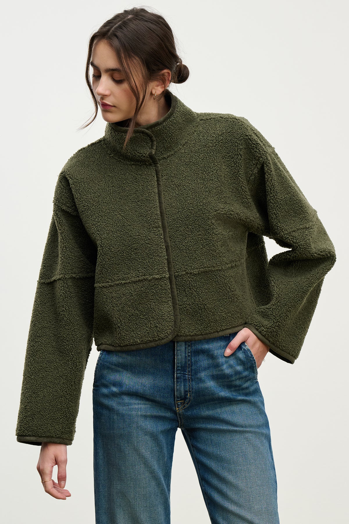 KELLY SHERPA REVERSIBLE JACKET ARMY