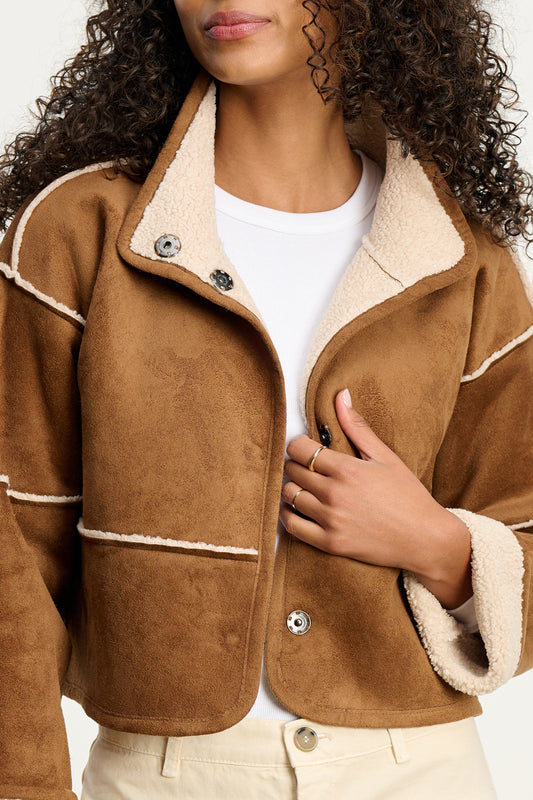 KELLY REVERSIBLE JACKET IN TOBACCO