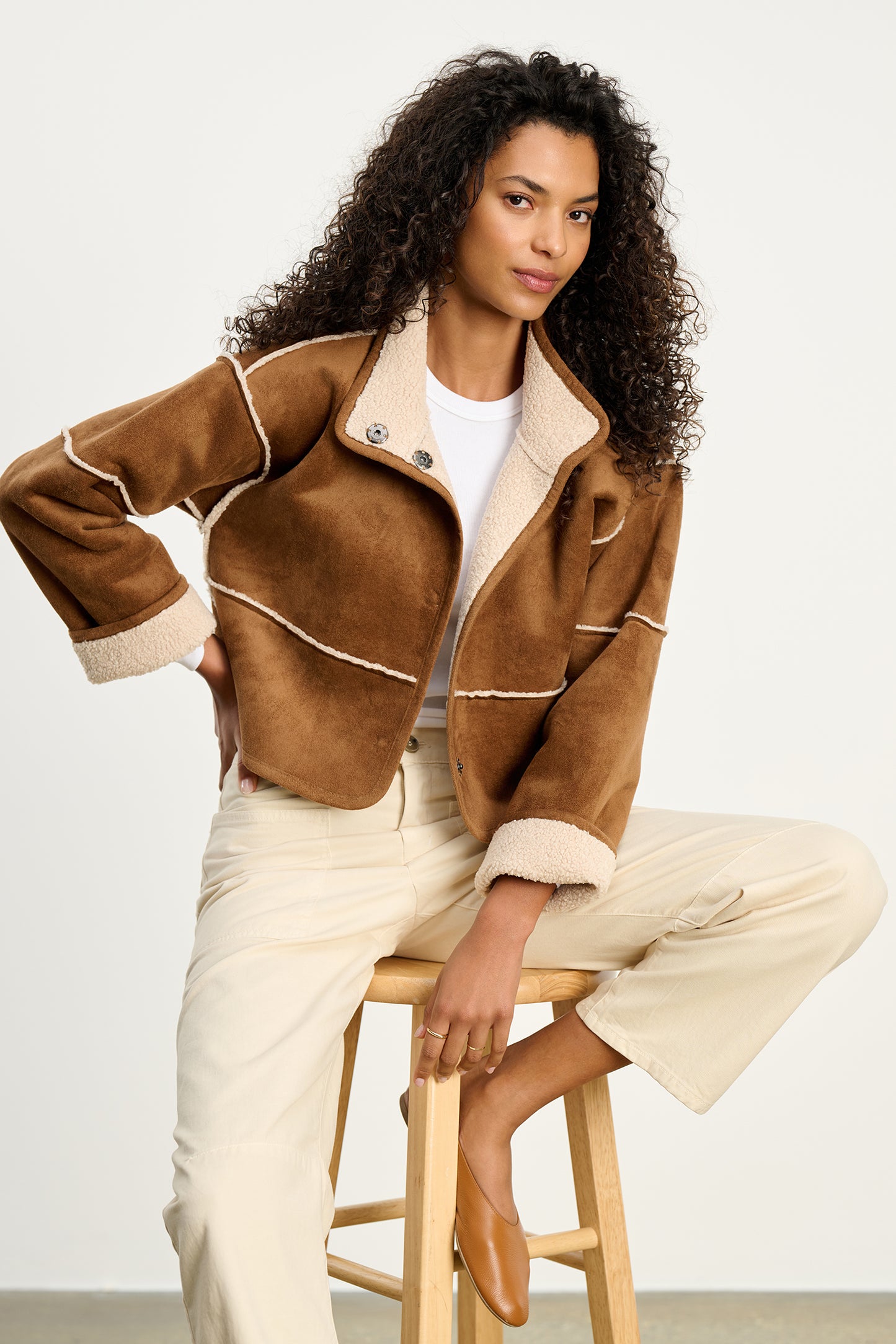 KELLY REVERSIBLE JACKET IN TOBACCO