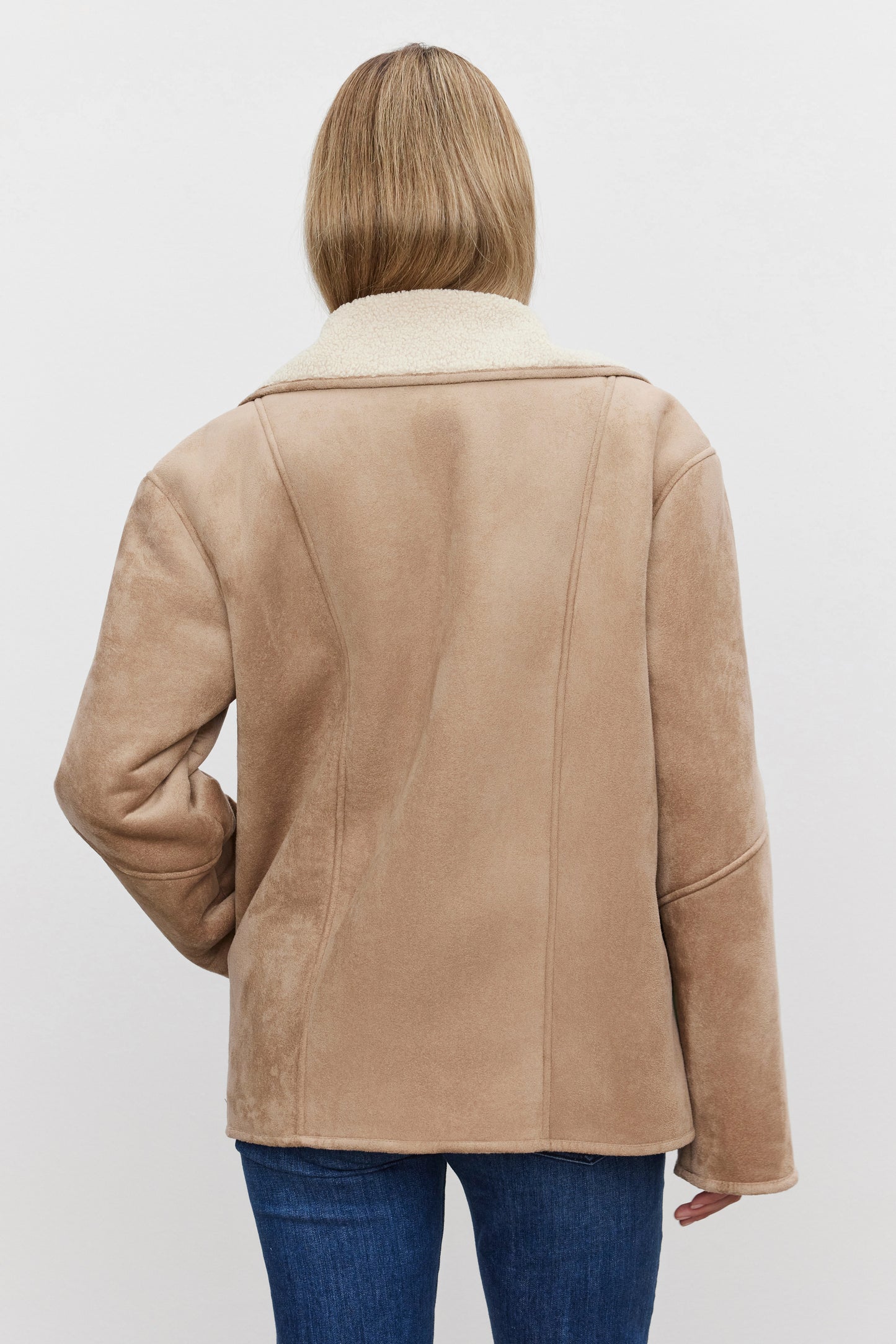 MOLLY LUX SHERPA JACKET IN SAND