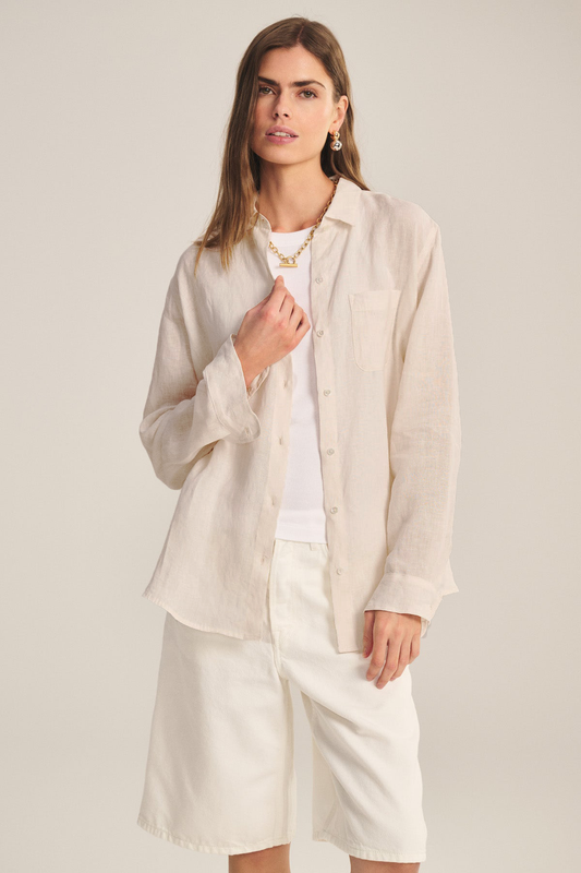 MULHOLLAND LINEN SHIRT IN COBBLE
