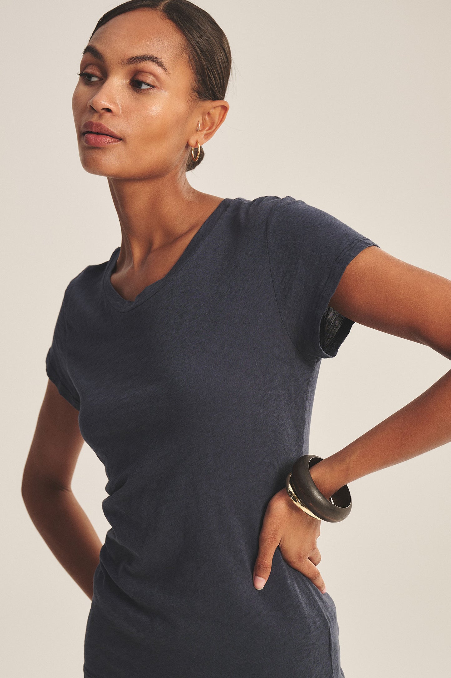 ODELIA CREW NECK T-SHIRT IN SAILBOAT