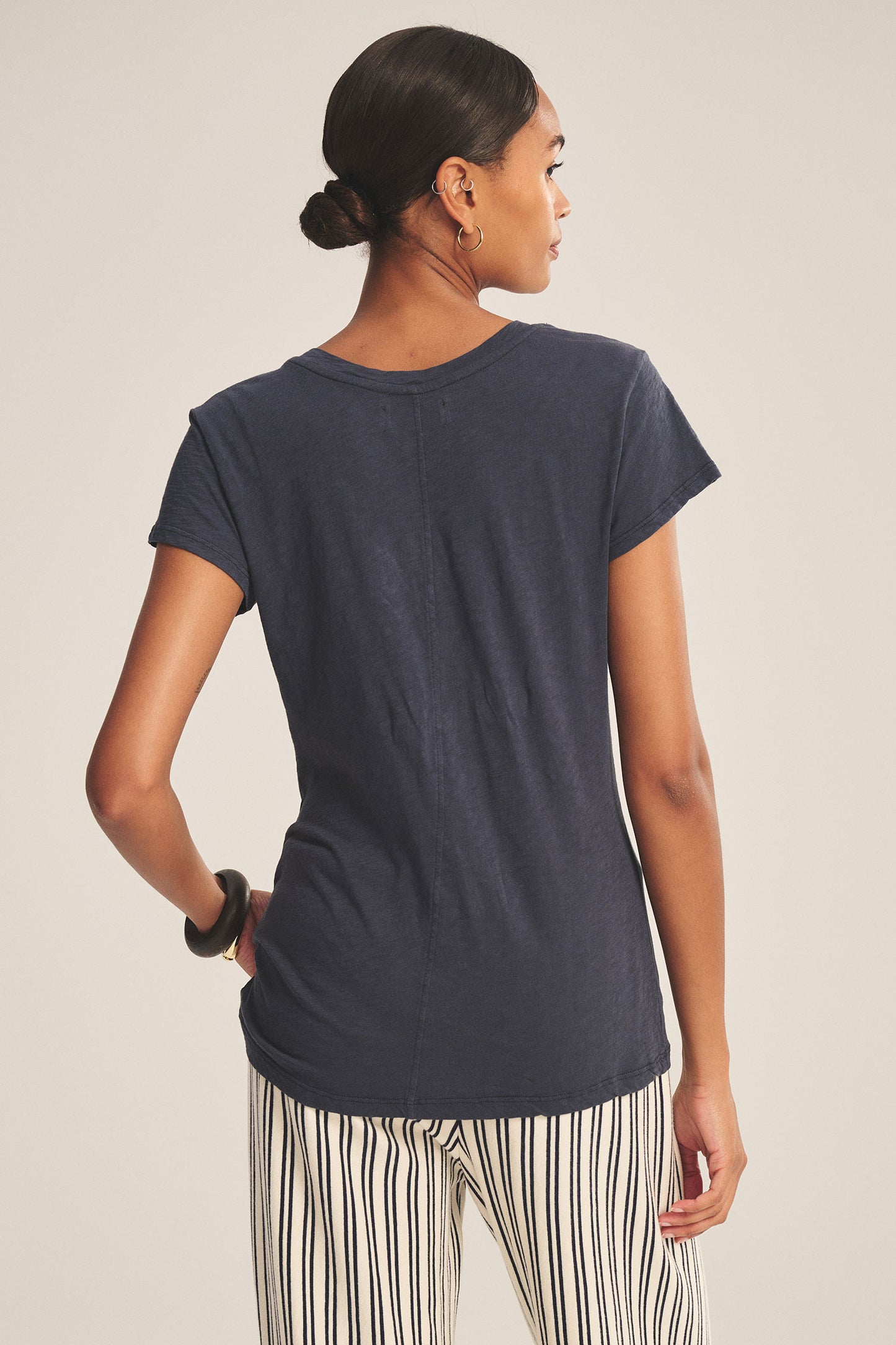 ODELIA CREW NECK T-SHIRT IN SAILBOAT