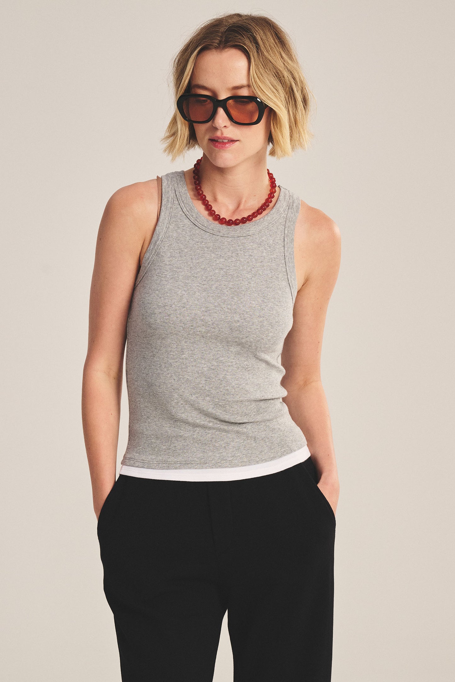 ORION TANK TOP IN HEATHER GREY