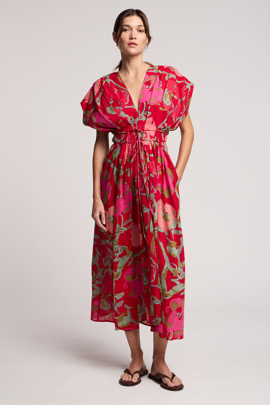 LEILANI DRESS IN ROSE VINES