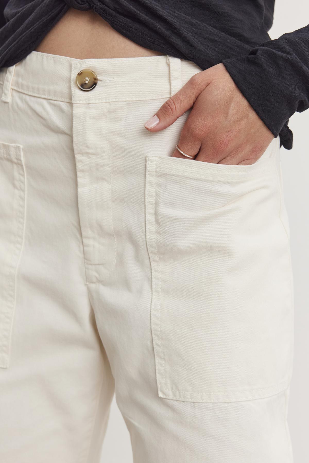 BRYLIE TROUSER IN IVORY