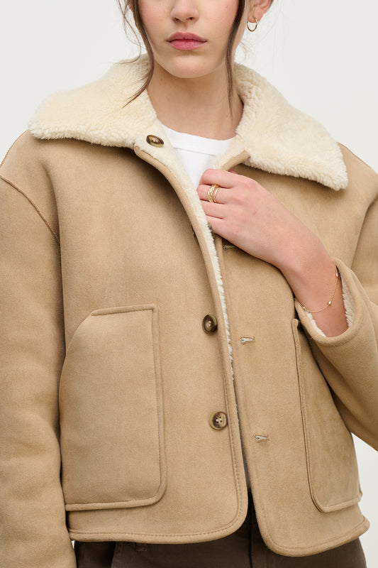 AMARA REVERSIBLE JACKET IN SAND