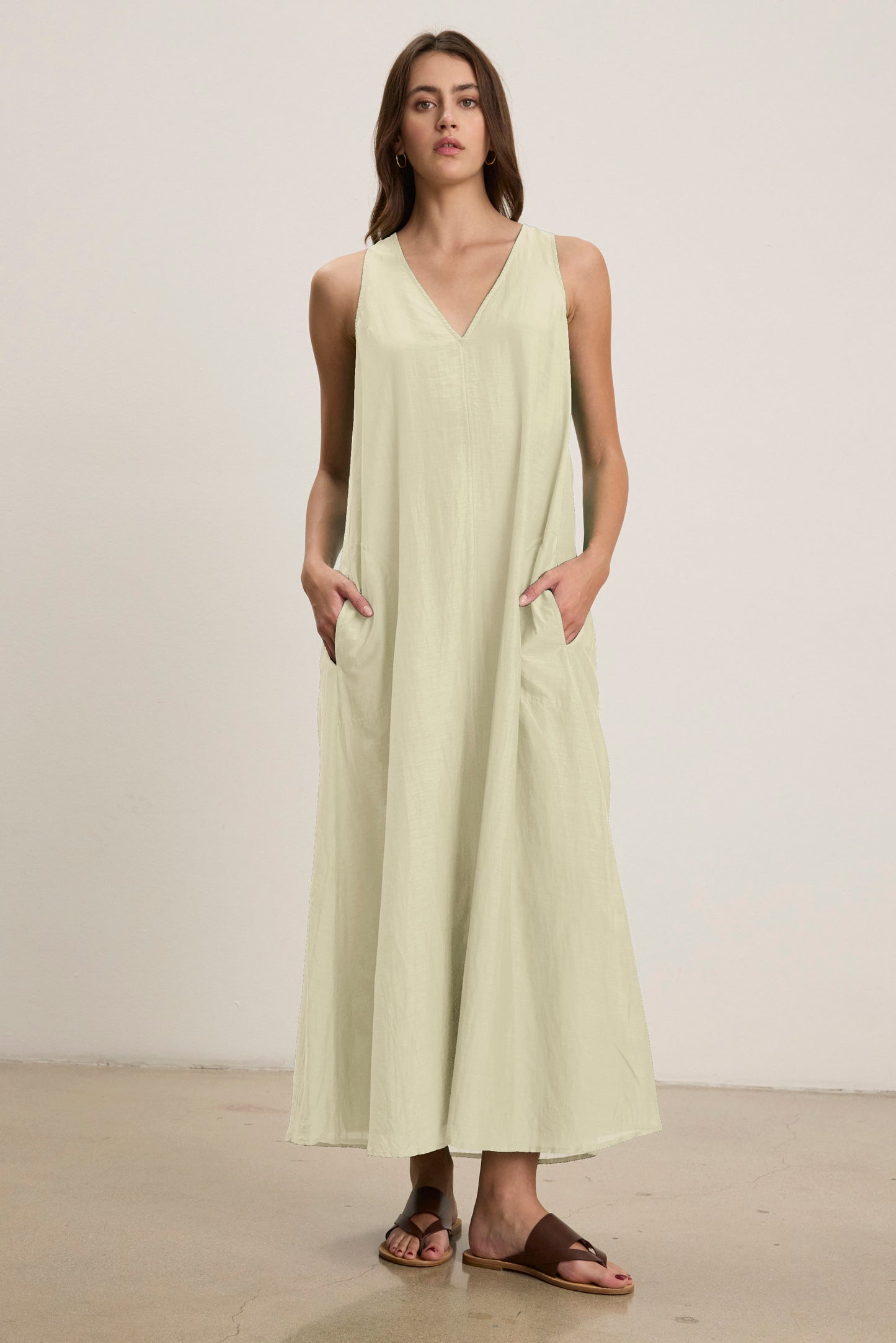 CAROL DRESS IN CHALK