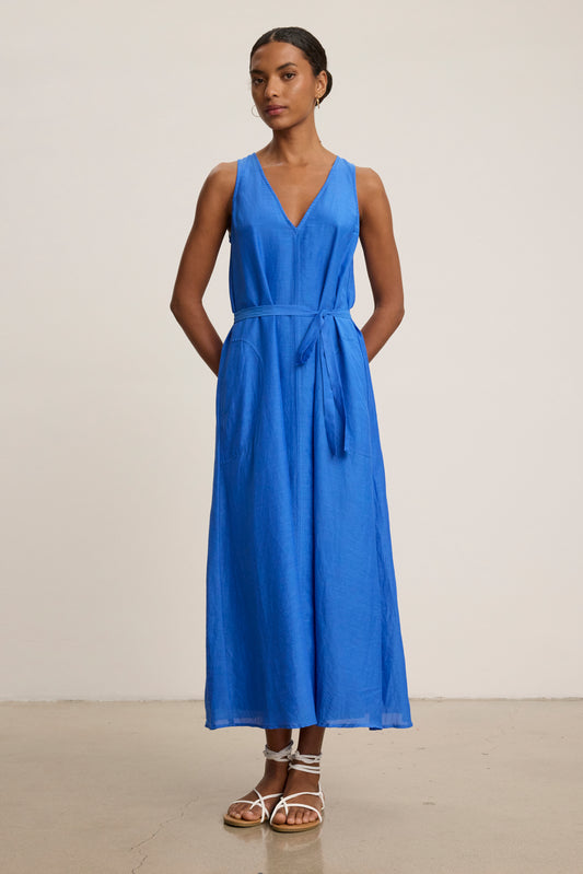CAROL DRESS IN LAPIS