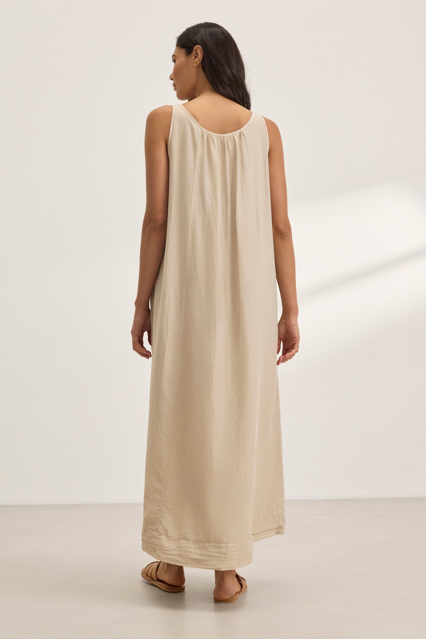 BAYOU SILK COTTON VOILE DRESS IN ANCIENT