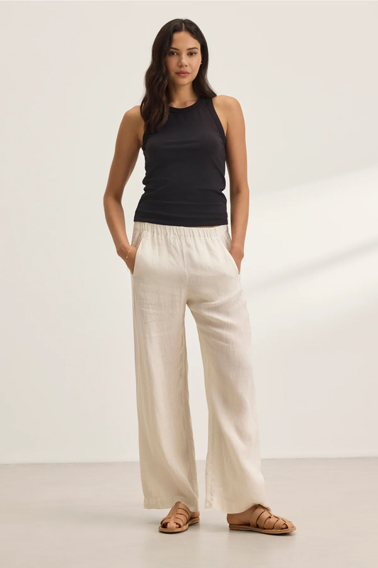 STEPHANIE LINEN PANT IN BEACH